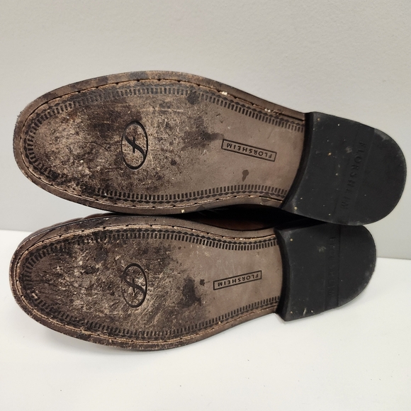 Florsheim Brown Leather Loafers Size 9.5 EEE main image 4